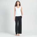 V to Round Knit Tank - white