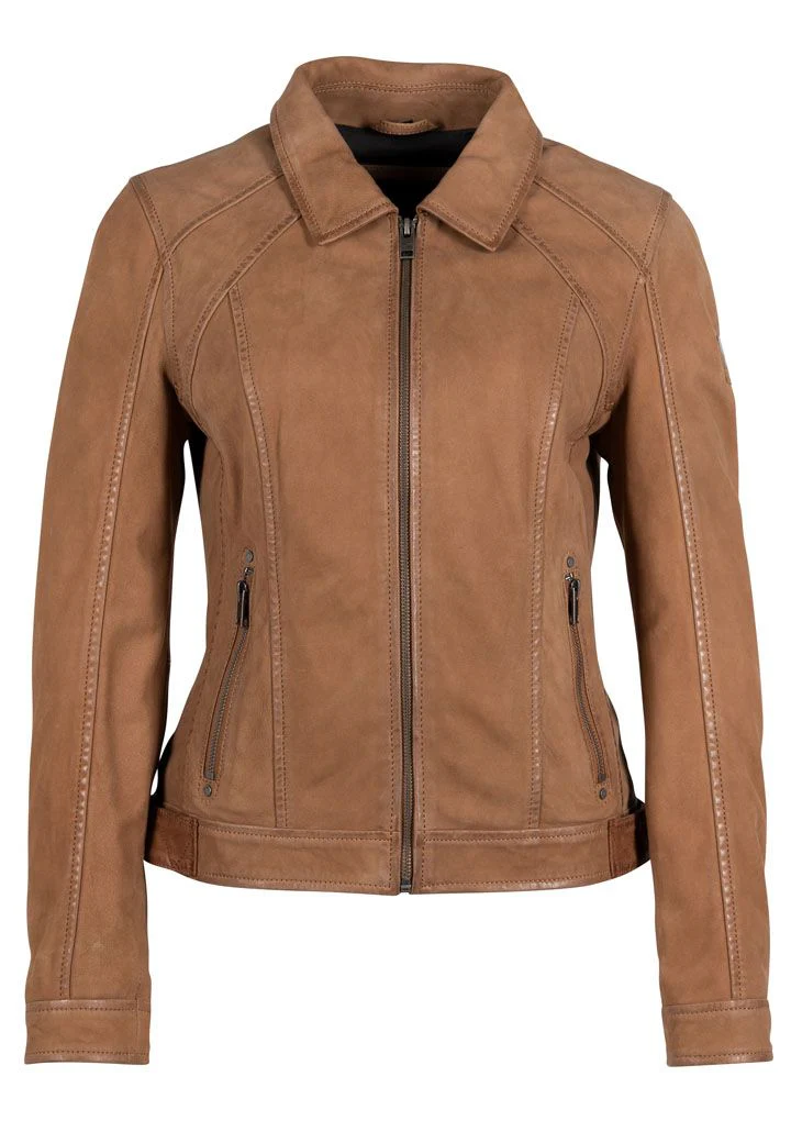 Sunny RF Leather Jacket in Cognac
