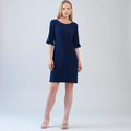 Solid Soft knit Dress with Back Tie
