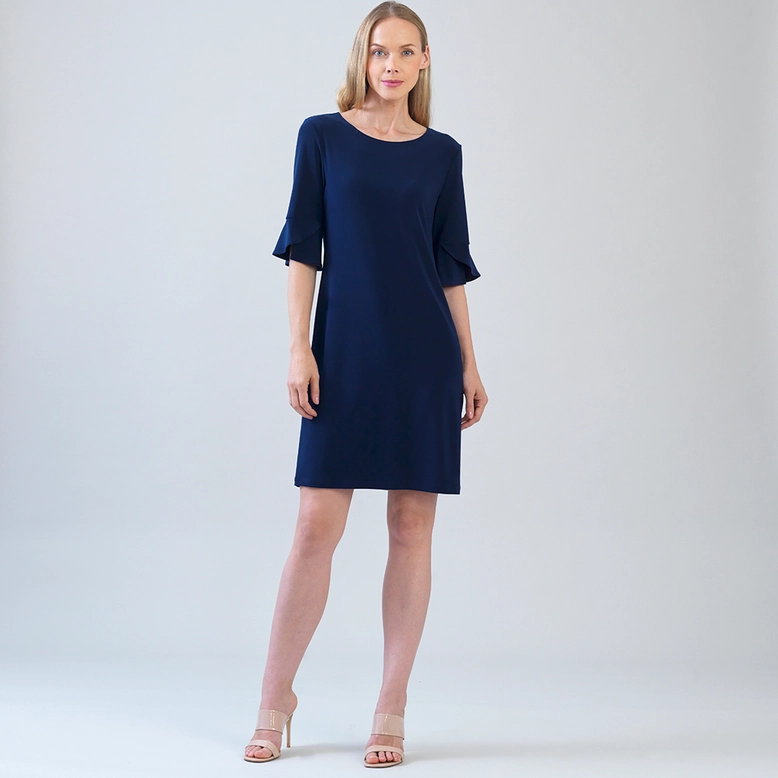 Solid Soft knit Dress with Back Tie