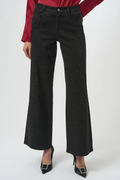 Classic Wide Leg Jeans with Rhinestones