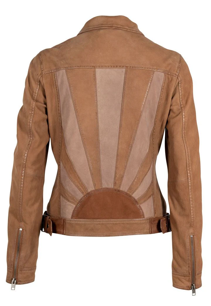 Sunny RF Leather Jacket in Cognac