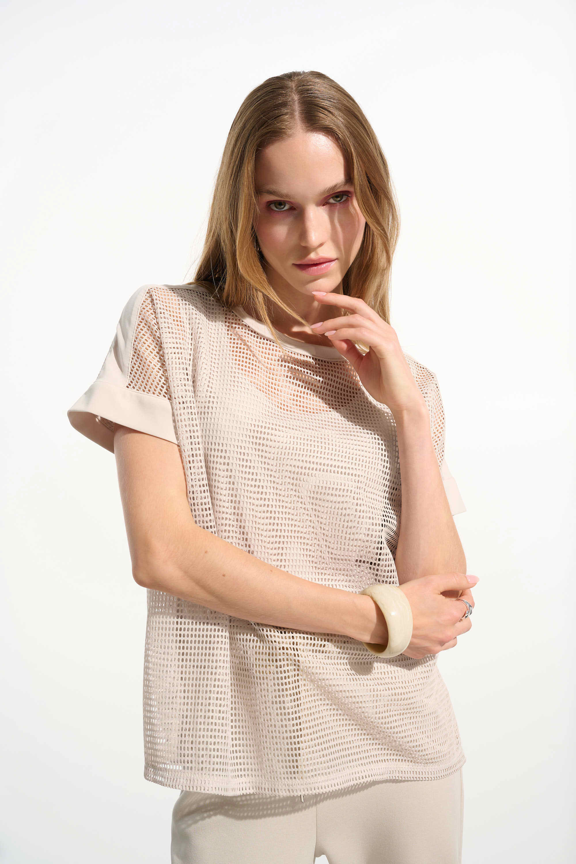 Silky Knit Mesh Top