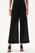 Viscose Knit Chevron Culotte Pants