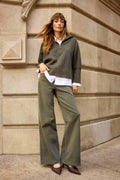 Goldie Wide-Leg Stretch Denim Jeans - TESTER