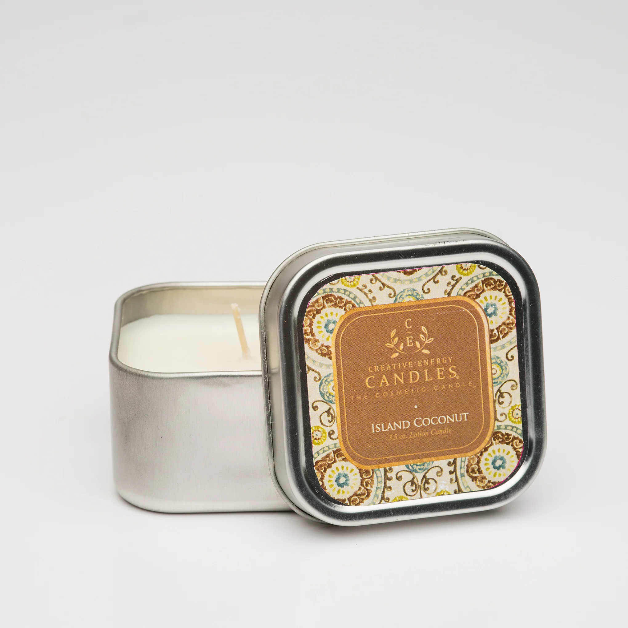Island Coconut Travel Tin Soy Lotion Candle - 3.5 oz