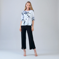 Floral Sketch Soft Knit Top
