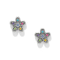 Enchanting Gem Flower Post Earrings