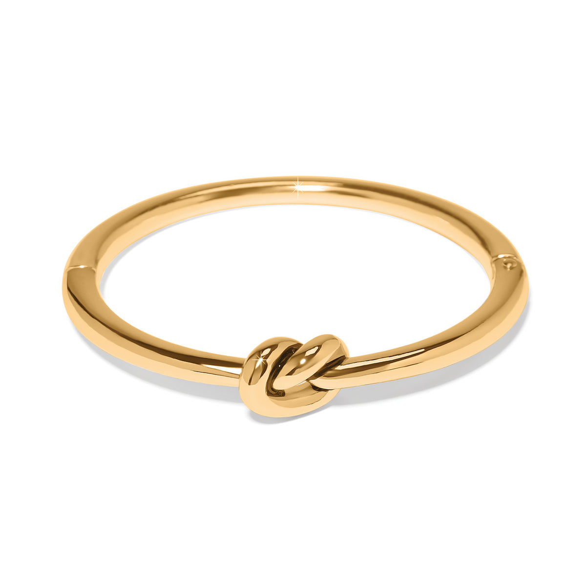 Interlok Single Knot Hinged Bangle Gold
