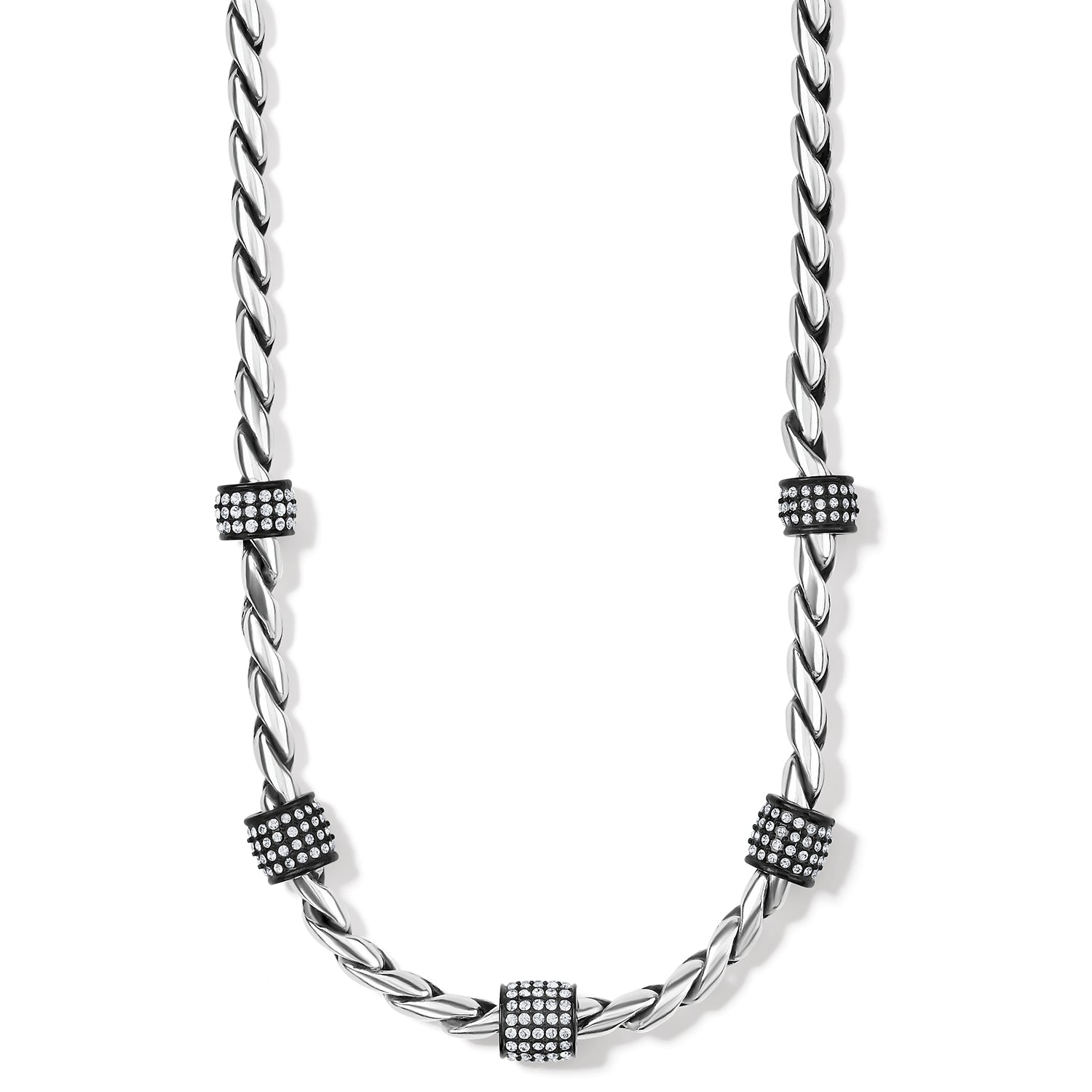 Meridian Necklace - Black/Silver