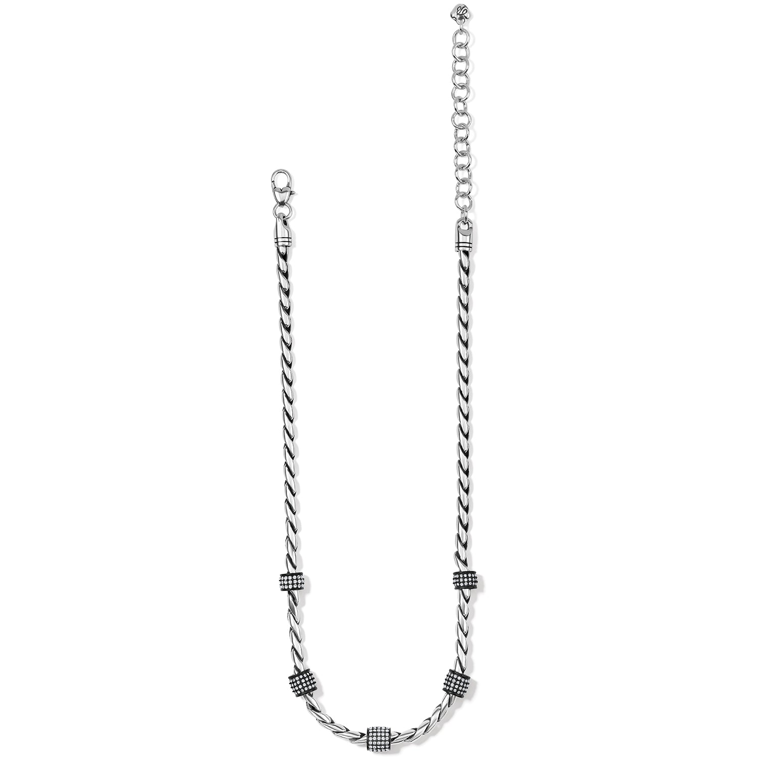 Meridian Necklace - Black/Silver