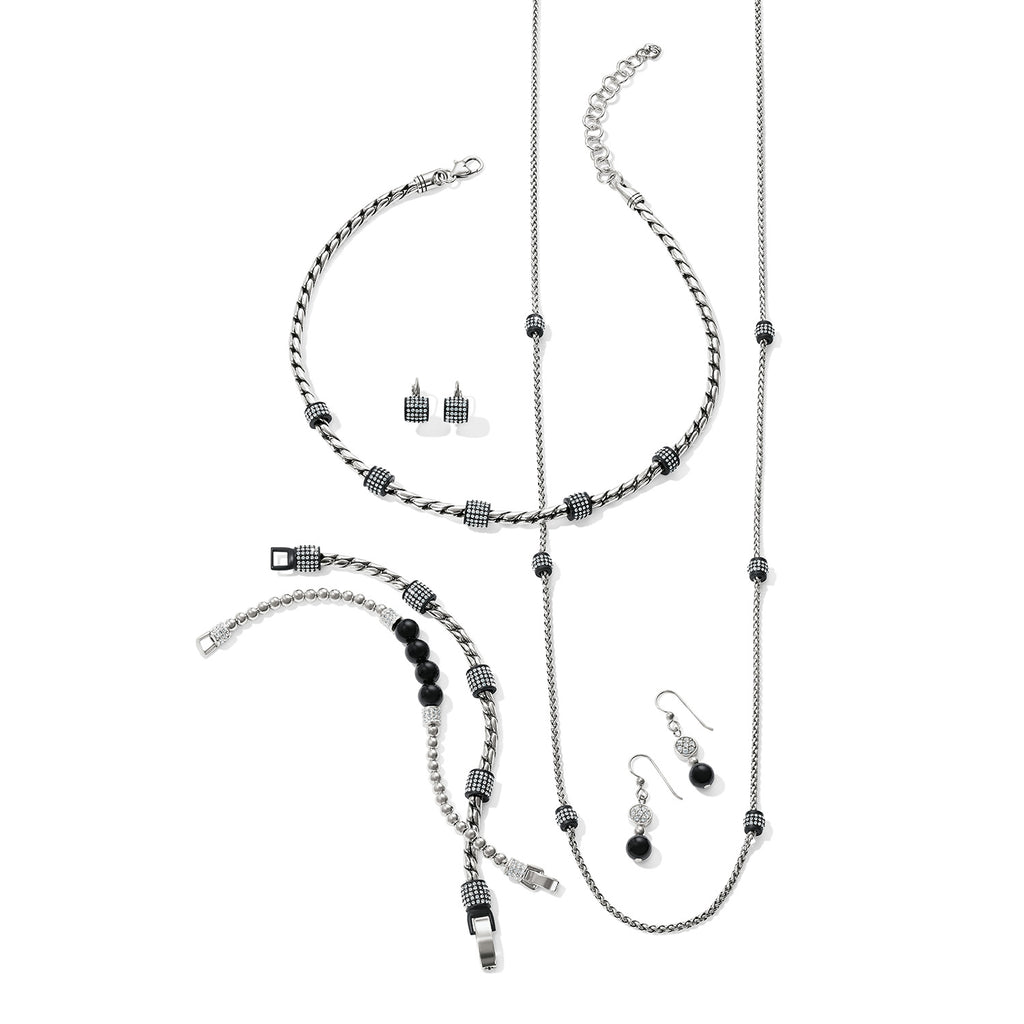 Meridian Necklace - Black/Silver