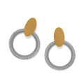 Palm Canyon Ring Two Tone Post Drop Earrings
