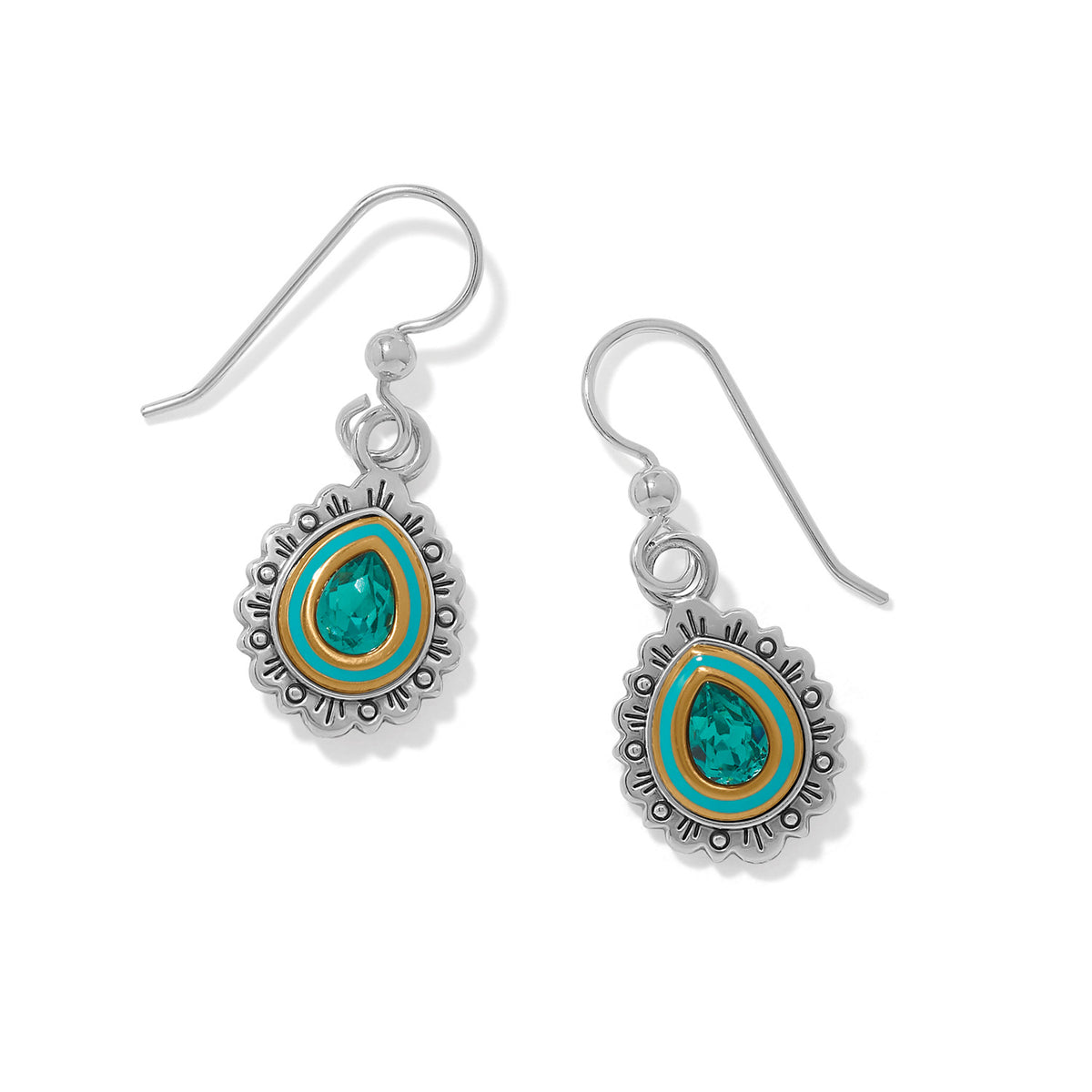 Mosaic Curio Teardrop French Wire Earrings