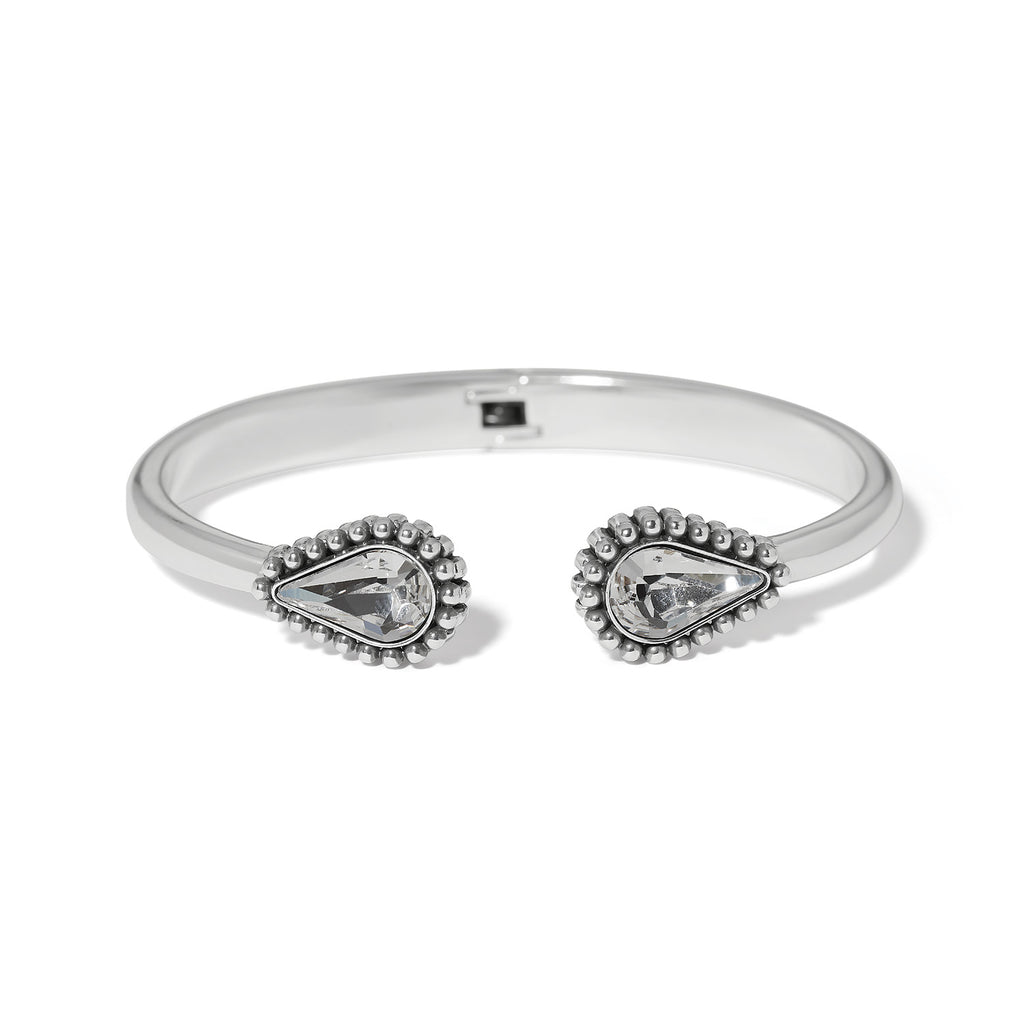 Twinkle Luxe Open Teardrop Open Hinged Bangle