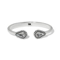 Twinkle Luxe Open Teardrop Open Hinged Bangle