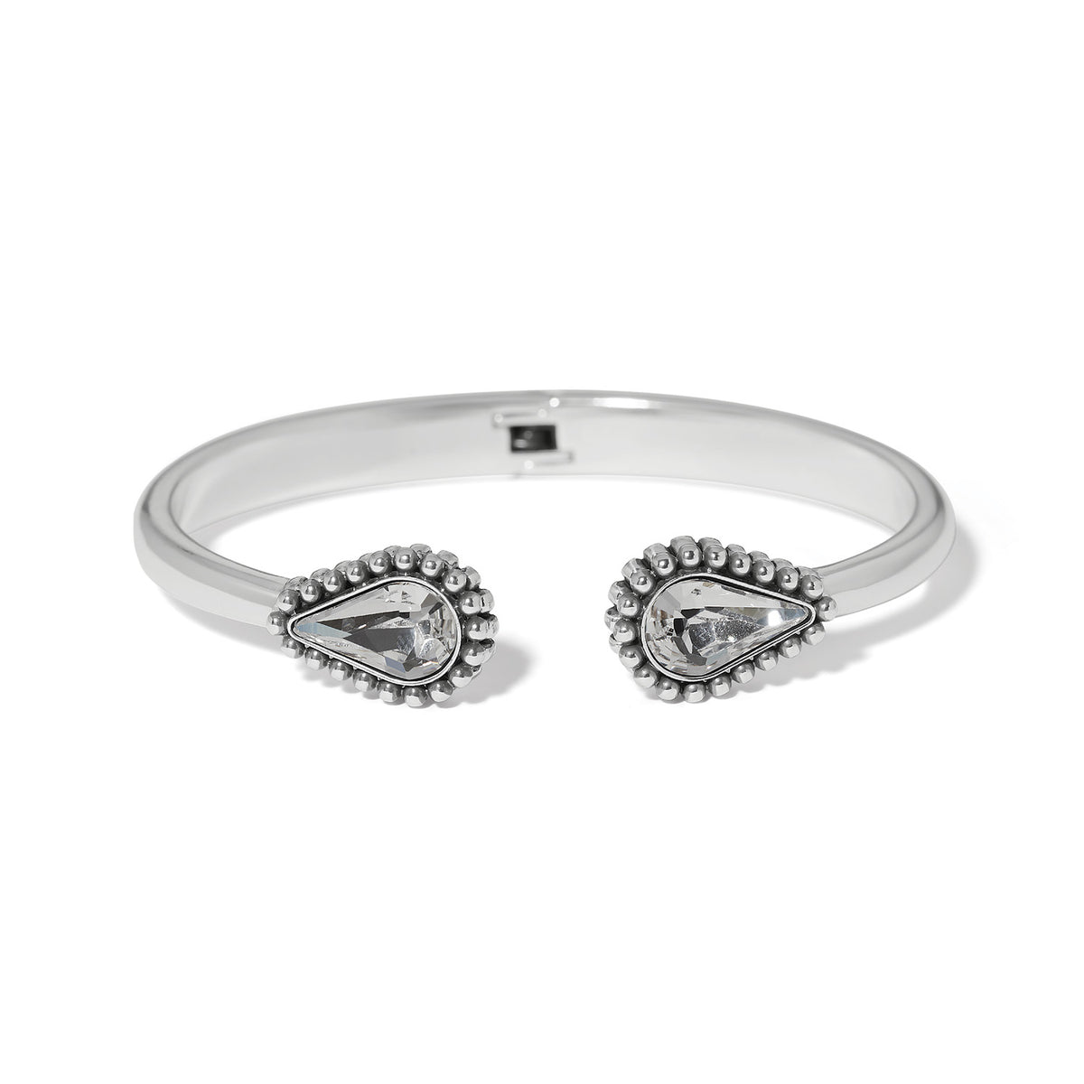 Twinkle Luxe Open Teardrop Open Hinged Bangle