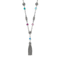 Contempo Color Gems Tassel Necklace