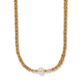 Trust Your Journey Pearl Chain Short Necklace