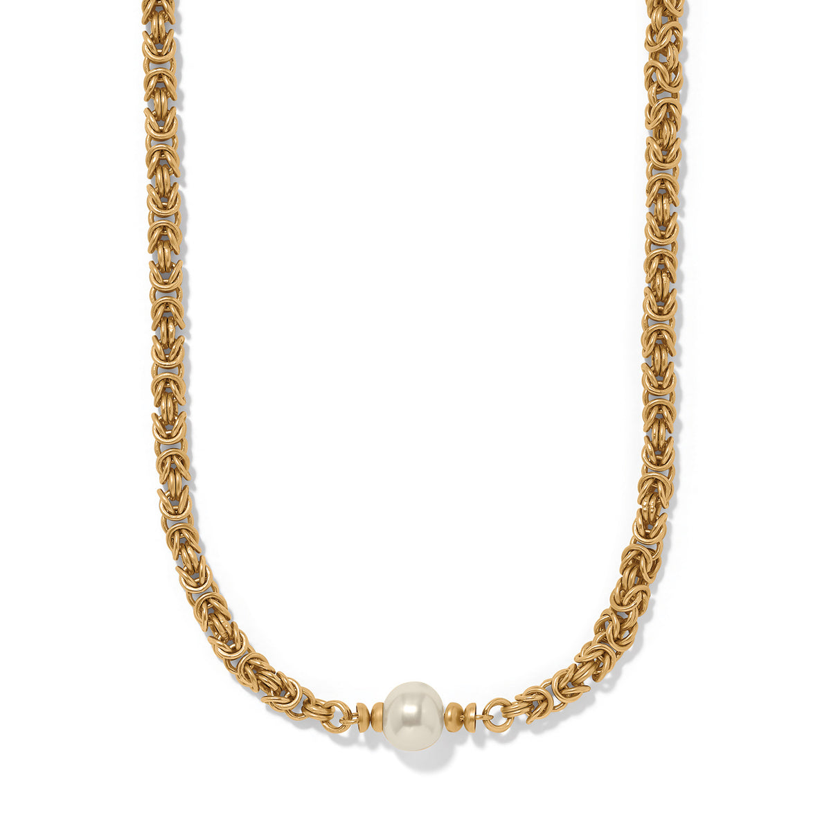 Trust Your Journey Pearl Chain Short Necklace