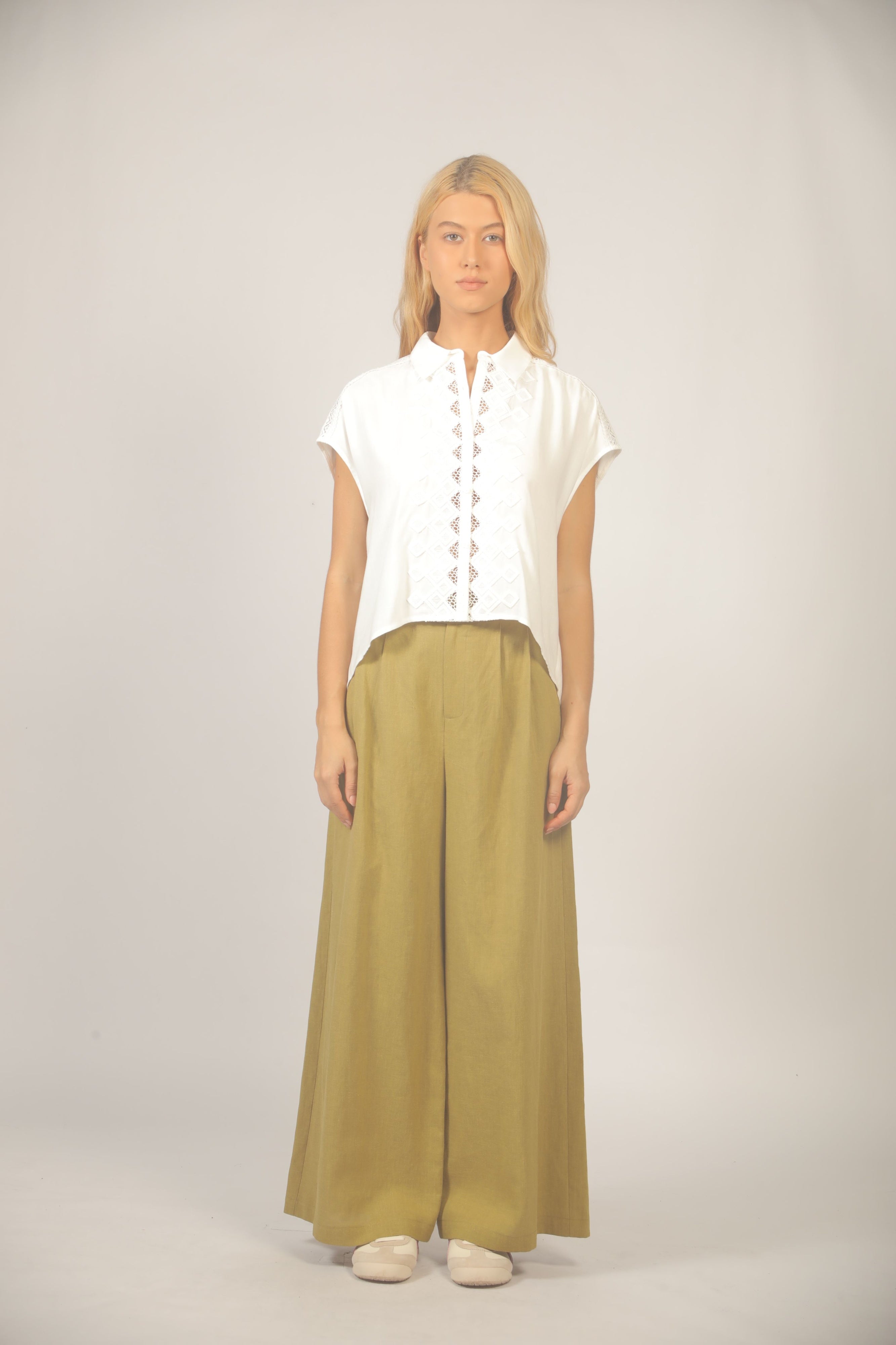 Khaki Linen Pants