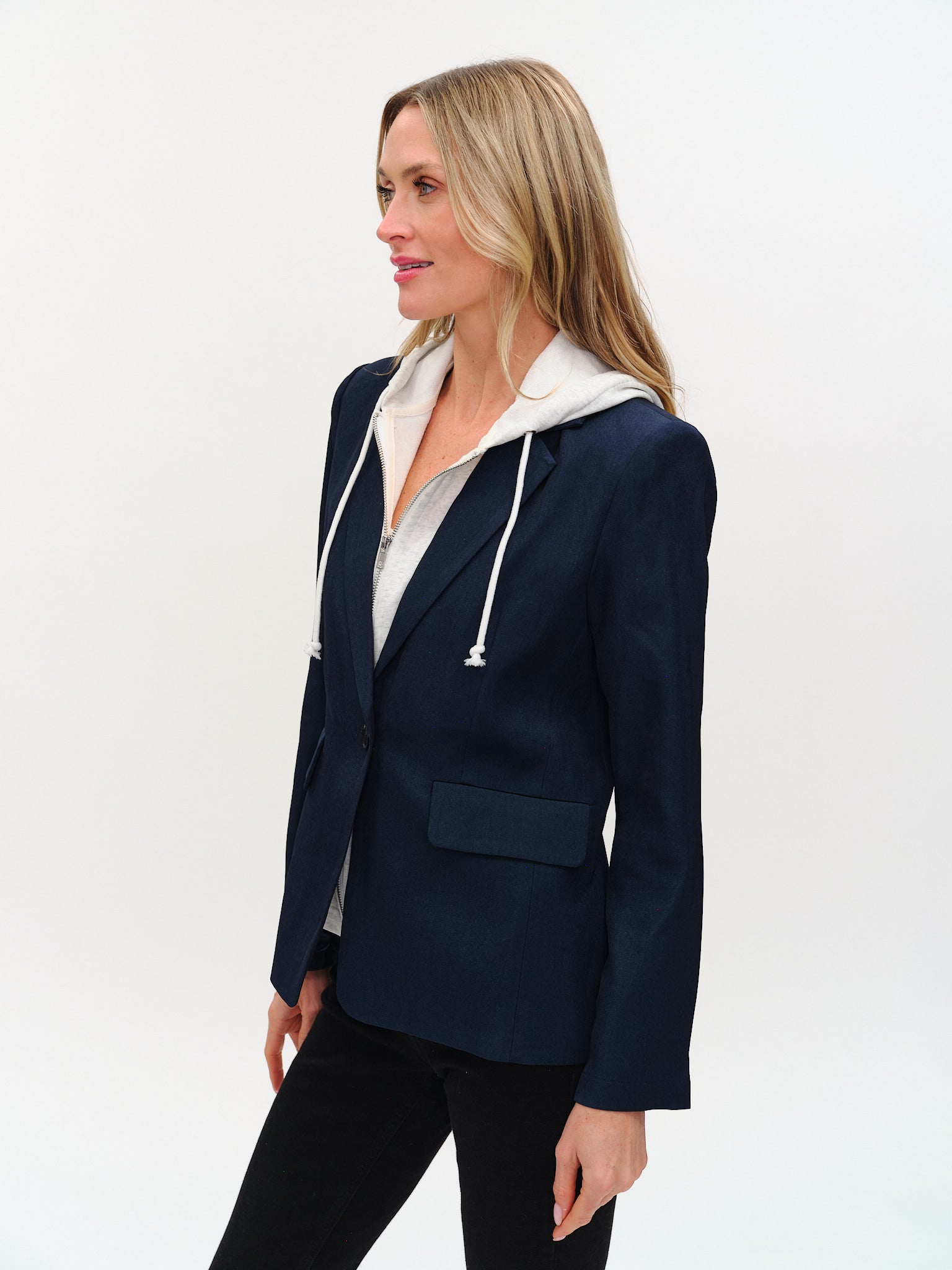 Drew Blazer with Sweatshirt insert in Navy