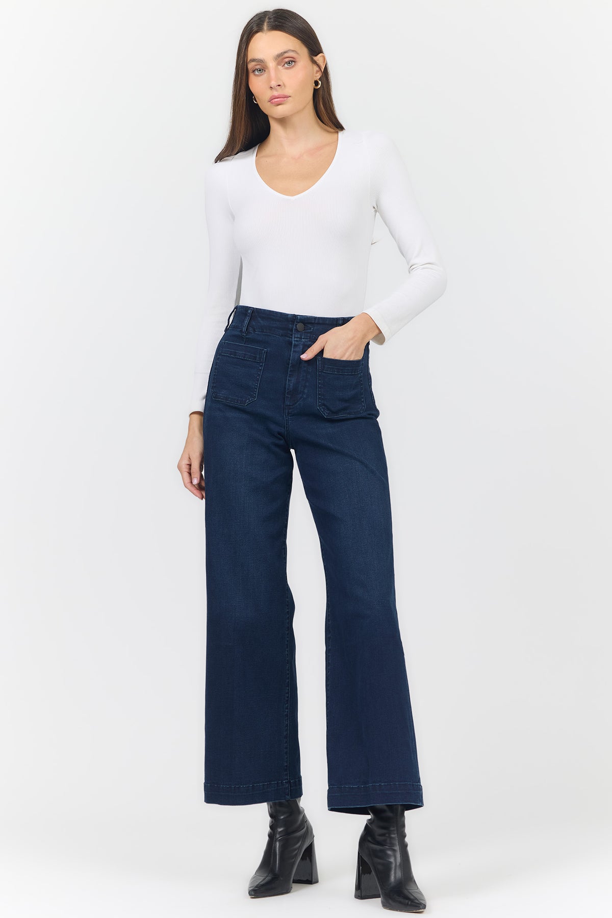 Audrey Jeans in Roselle Deep Blue