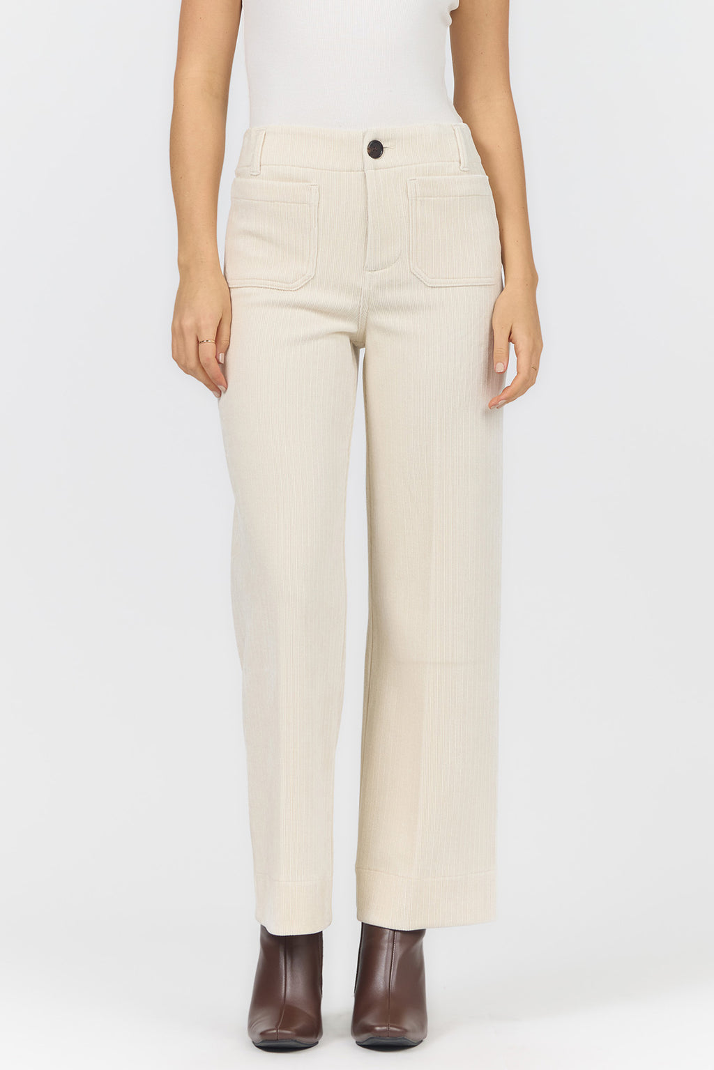 Audrey Corduroy pants in Egret