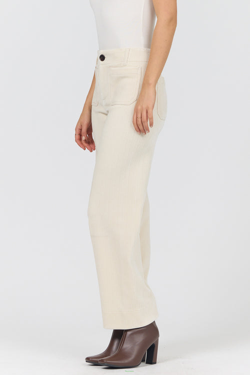 Audrey Corduroy pants in Egret