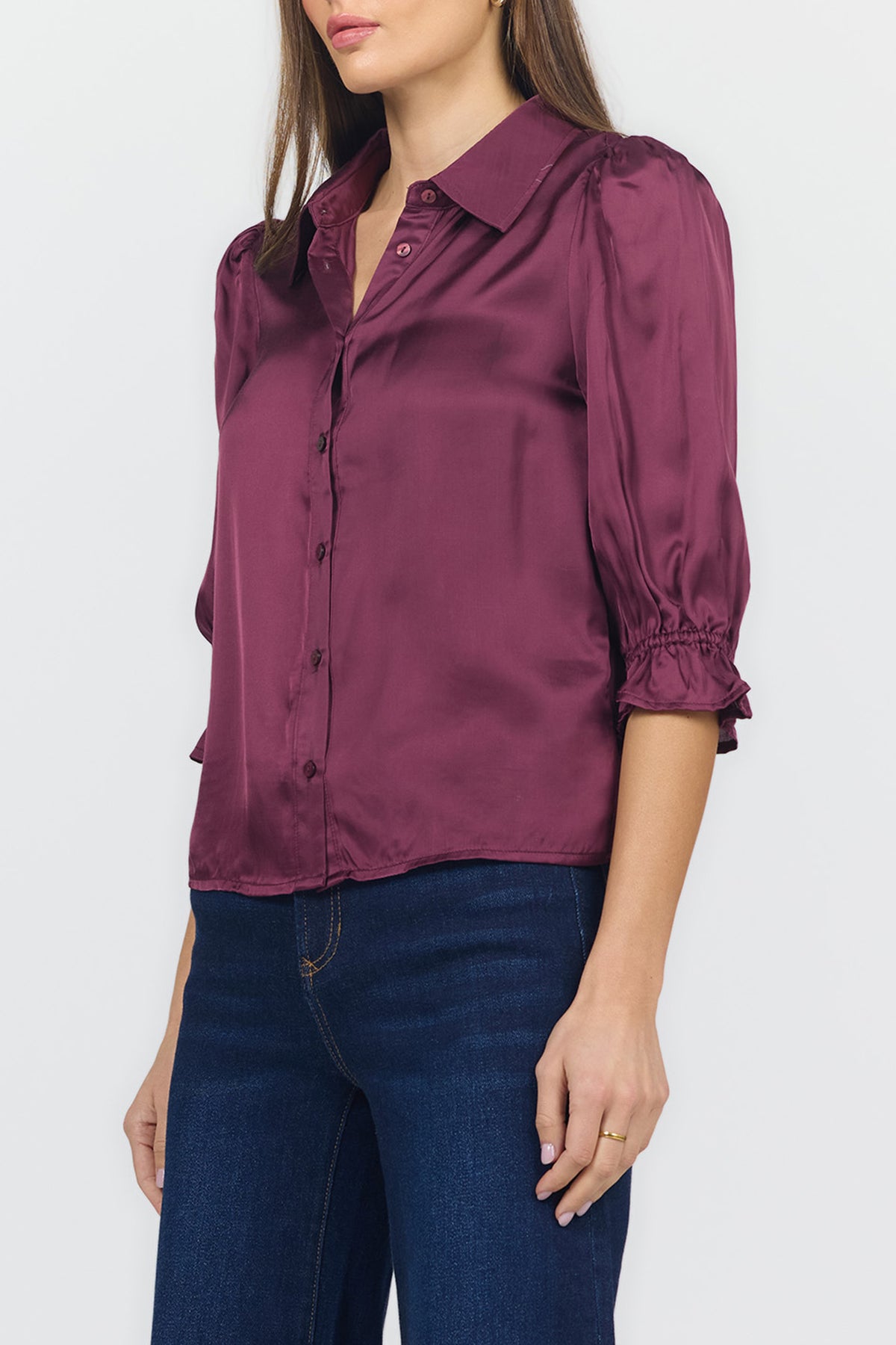 Amali Satin top in Fig