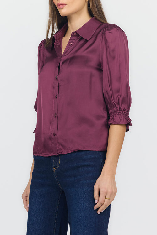 Amali Satin top in Fig