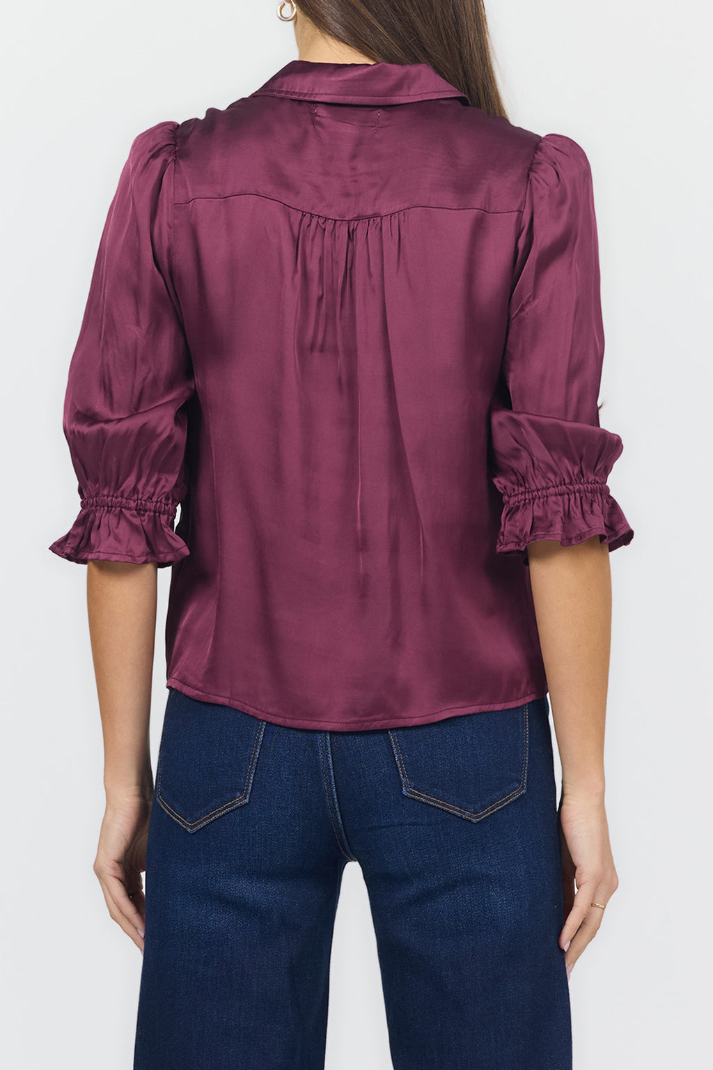 Amali Satin top in Fig