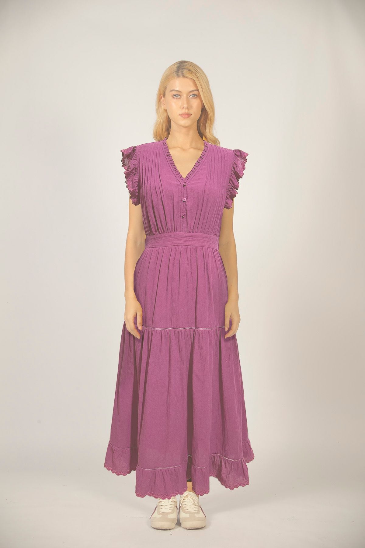 100% Cotton Purple Dress