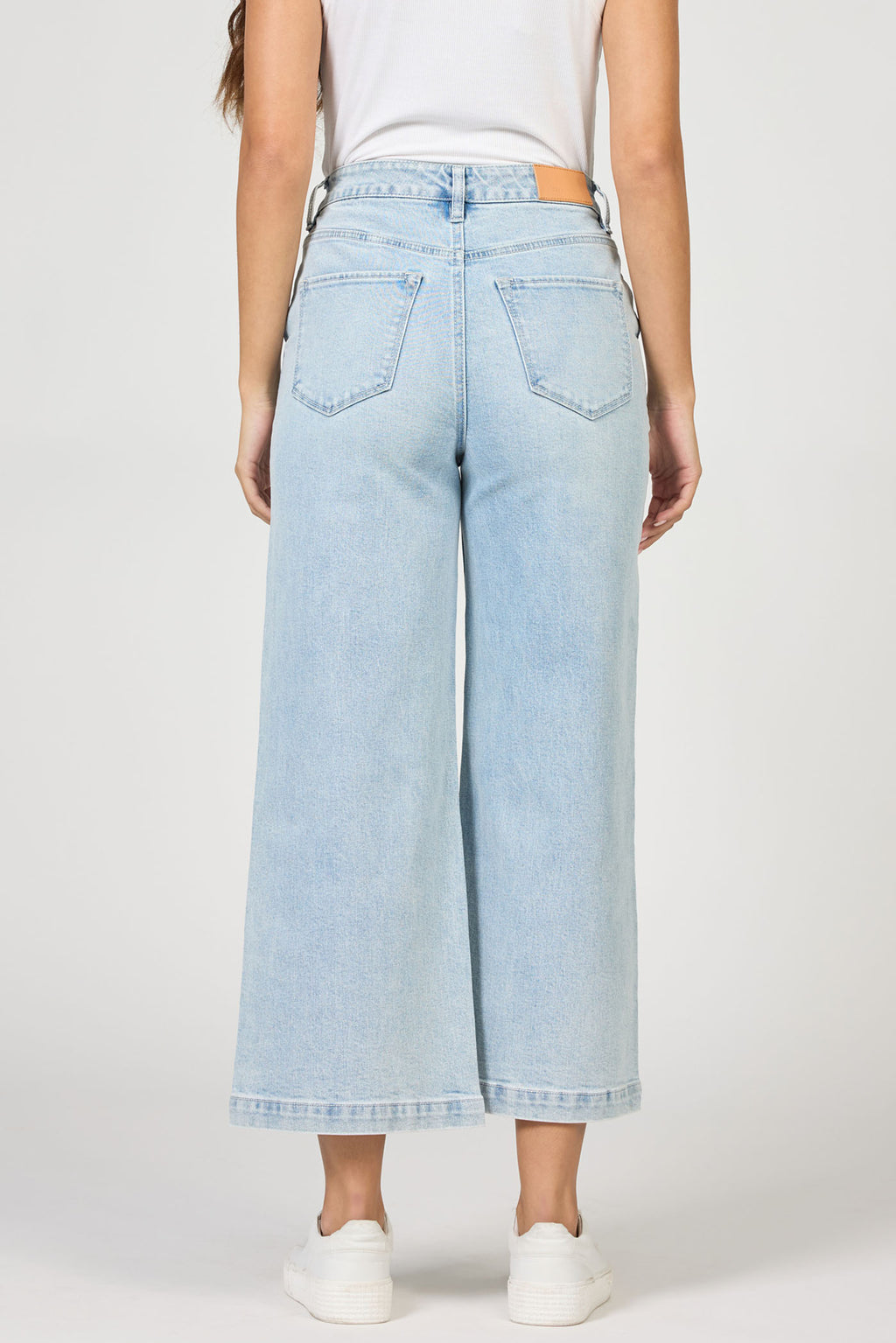 Audrey High Rise Ankle Light Denim Pants