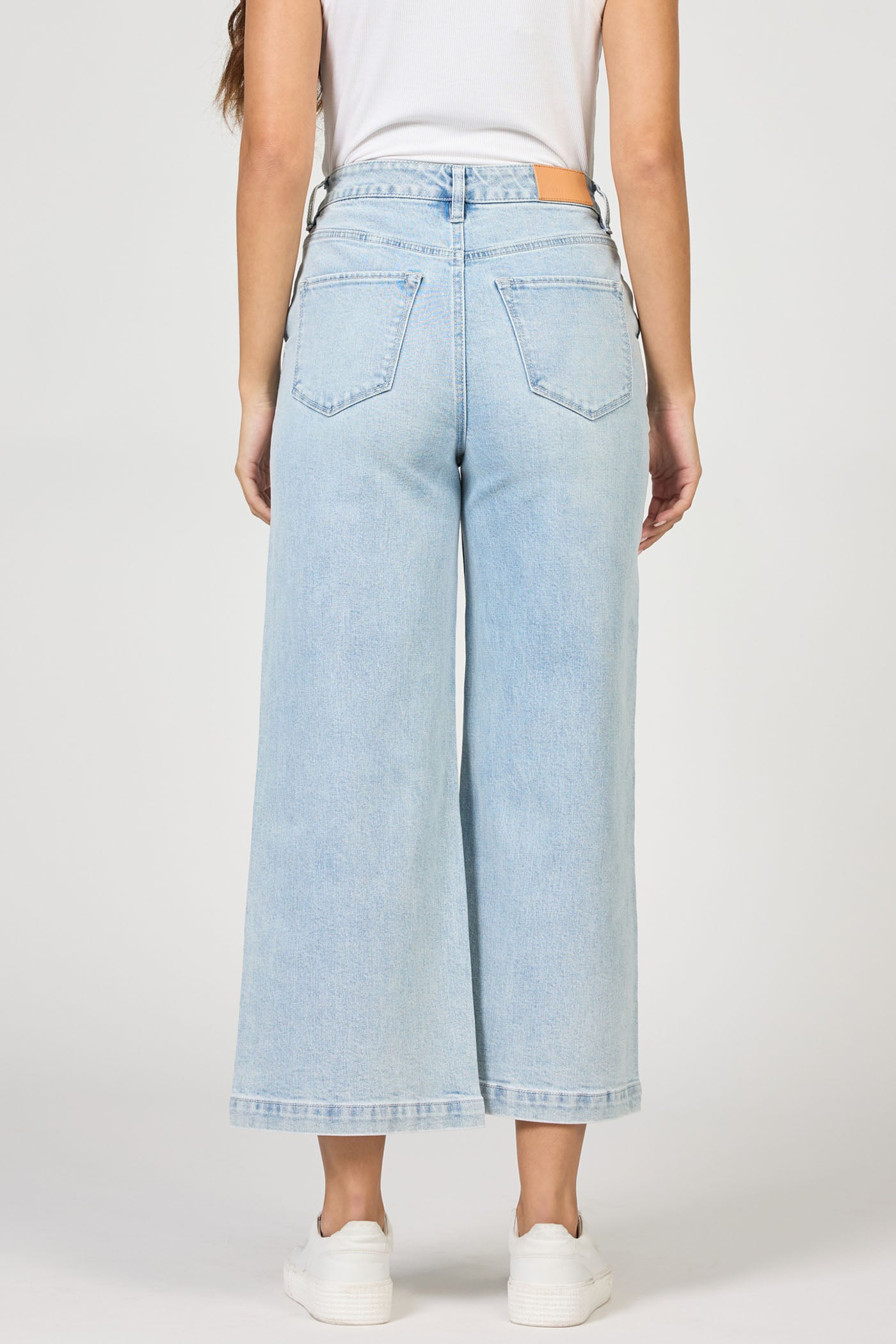 Audrey High Rise Ankle Light Denim Pants