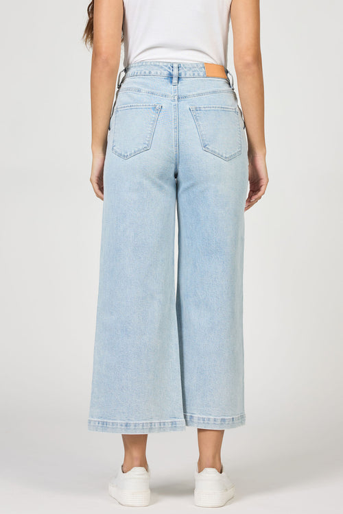 Audrey High Rise Ankle Light Denim Pants