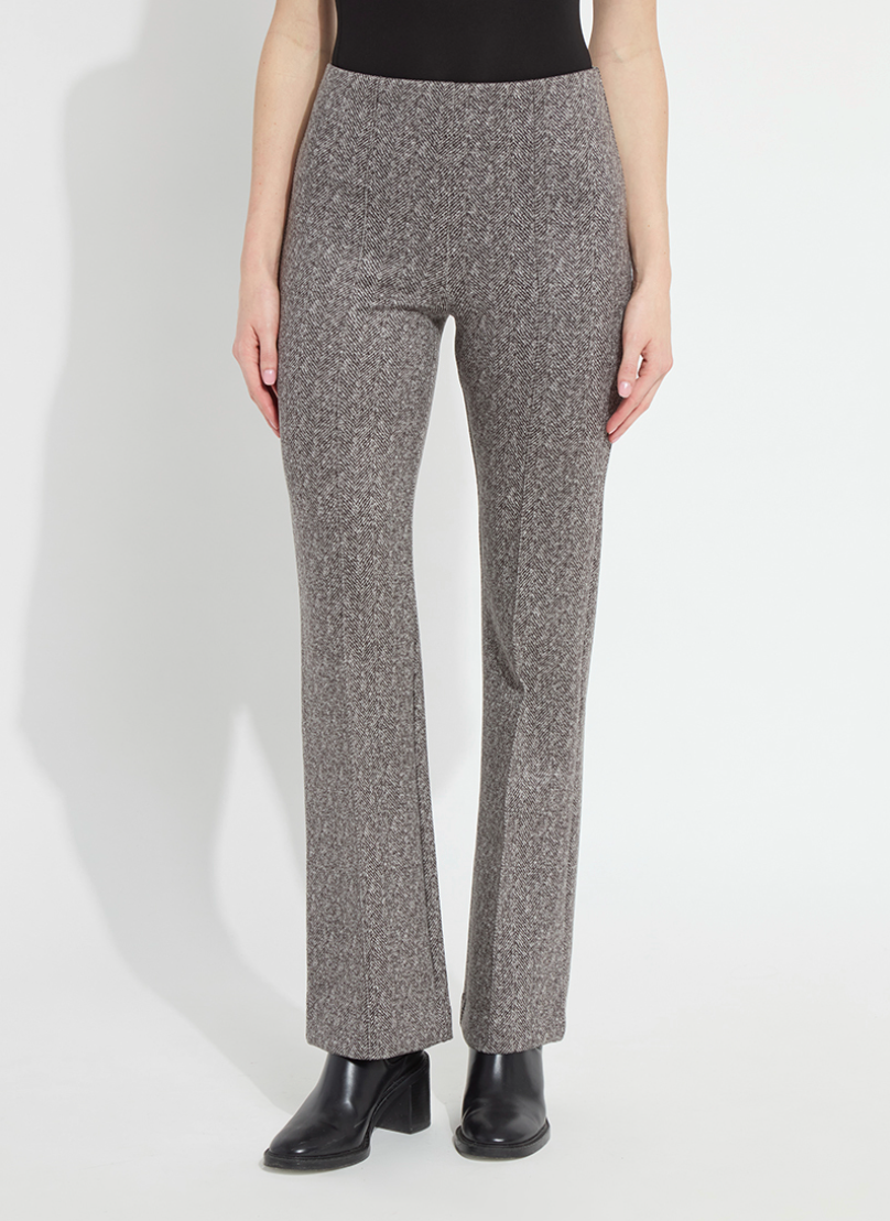 Elyse Neoprene Pant in Signature Herringbone